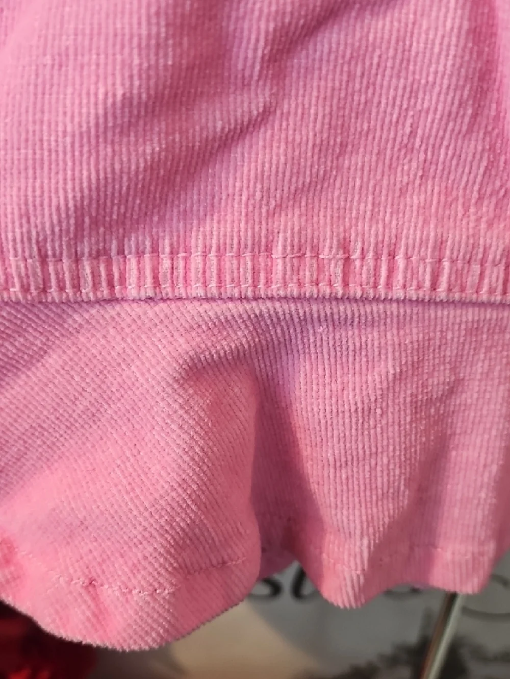 2B Real Girls Pink Corduroy Ruffle Mini Skirt Size 10/12